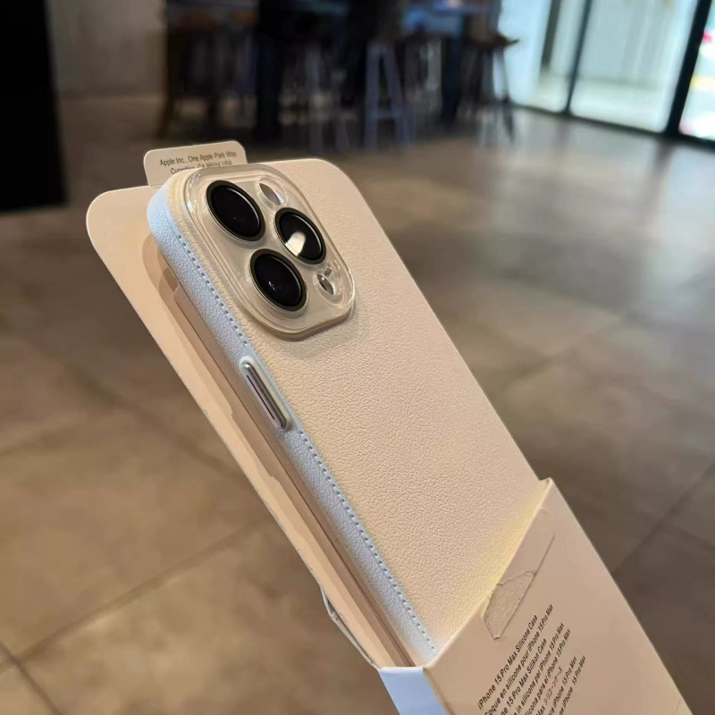 Ochranná fólia na fotoaparát pre iPhone s lychee vzorom, silikónový materiál, matný povrch, proti pádu