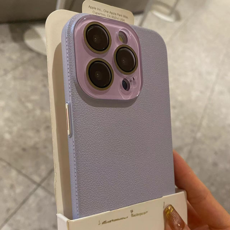 Ochranná fólia na fotoaparát pre iPhone s lychee vzorom, silikónový materiál, matný povrch, proti pádu