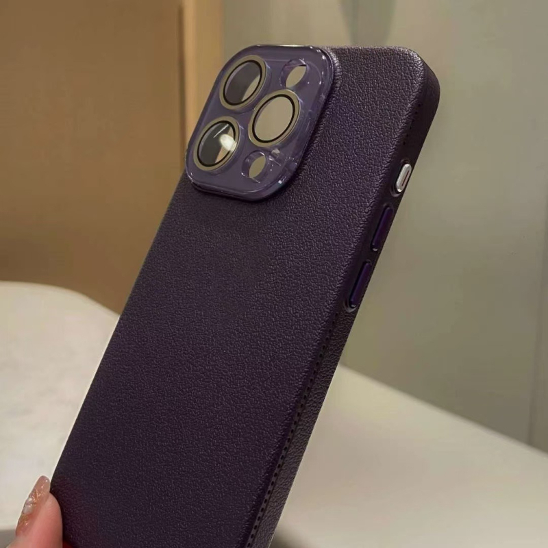 Ochranná fólia na fotoaparát pre iPhone s lychee vzorom, silikónový materiál, matný povrch, proti pádu