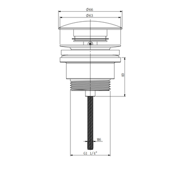 Sifon za umivaonik – bakreni, Bounce tip, model 1 1/4, marka CNLW