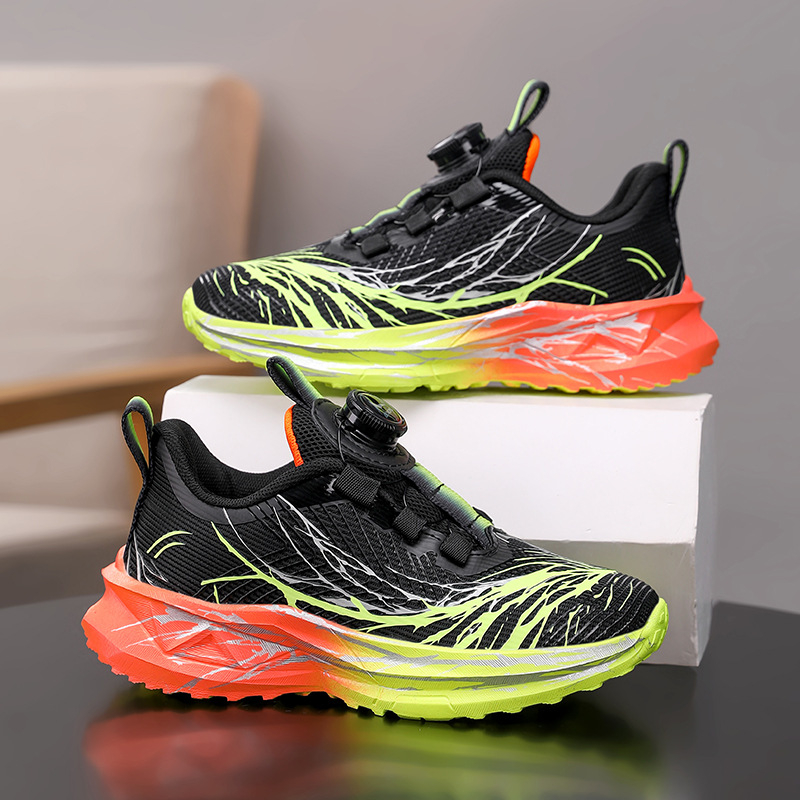 Gyerekek karbonlemezes futócipő, világító, ultra-könnyű, ütéscsillapító, uniszex, EVA talp