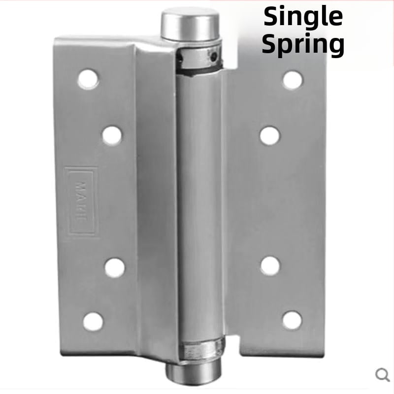 Ανοξείδωτος μεντεσές πόρτας διπλής κατεύθυνσης με ελατήριο, για πόρτες από ξύλο ή με πλαίσιο γυαλιού, αριστερό/δεξί άνοιγμα, αυτόματο κλείσιμο