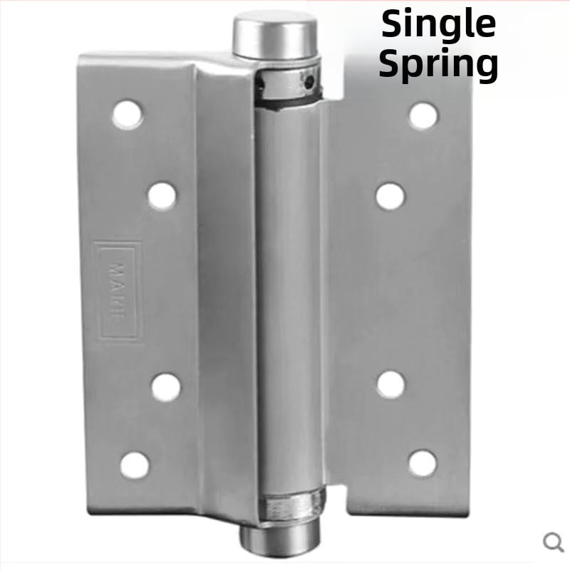 Ανοξείδωτος μεντεσές πόρτας διπλής κατεύθυνσης με ελατήριο, για πόρτες από ξύλο ή με πλαίσιο γυαλιού, αριστερό/δεξί άνοιγμα, αυτόματο κλείσιμο