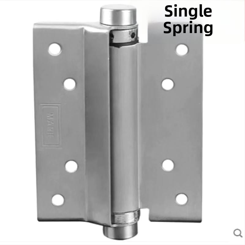 Ανοξείδωτος μεντεσές πόρτας διπλής κατεύθυνσης με ελατήριο, για πόρτες από ξύλο ή με πλαίσιο γυαλιού, αριστερό/δεξί άνοιγμα, αυτόματο κλείσιμο