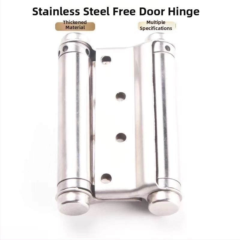 Ανοξείδωτος μεντεσές πόρτας διπλής κατεύθυνσης με ελατήριο, για πόρτες από ξύλο ή με πλαίσιο γυαλιού, αριστερό/δεξί άνοιγμα, αυτόματο κλείσιμο