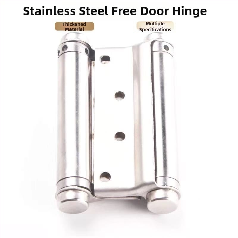 Ανοξείδωτος μεντεσές πόρτας διπλής κατεύθυνσης με ελατήριο, για πόρτες από ξύλο ή με πλαίσιο γυαλιού, αριστερό/δεξί άνοιγμα, αυτόματο κλείσιμο