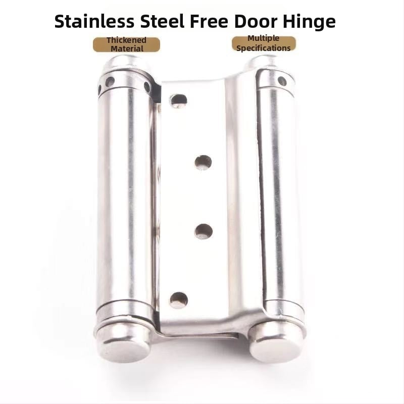 Ανοξείδωτος μεντεσές πόρτας διπλής κατεύθυνσης με ελατήριο, για πόρτες από ξύλο ή με πλαίσιο γυαλιού, αριστερό/δεξί άνοιγμα, αυτόματο κλείσιμο