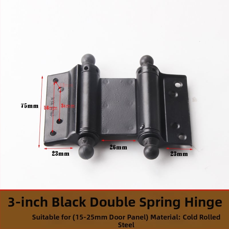 Ανοξείδωτος μεντεσές πόρτας διπλής κατεύθυνσης με ελατήριο, για πόρτες από ξύλο ή με πλαίσιο γυαλιού, αριστερό/δεξί άνοιγμα, αυτόματο κλείσιμο