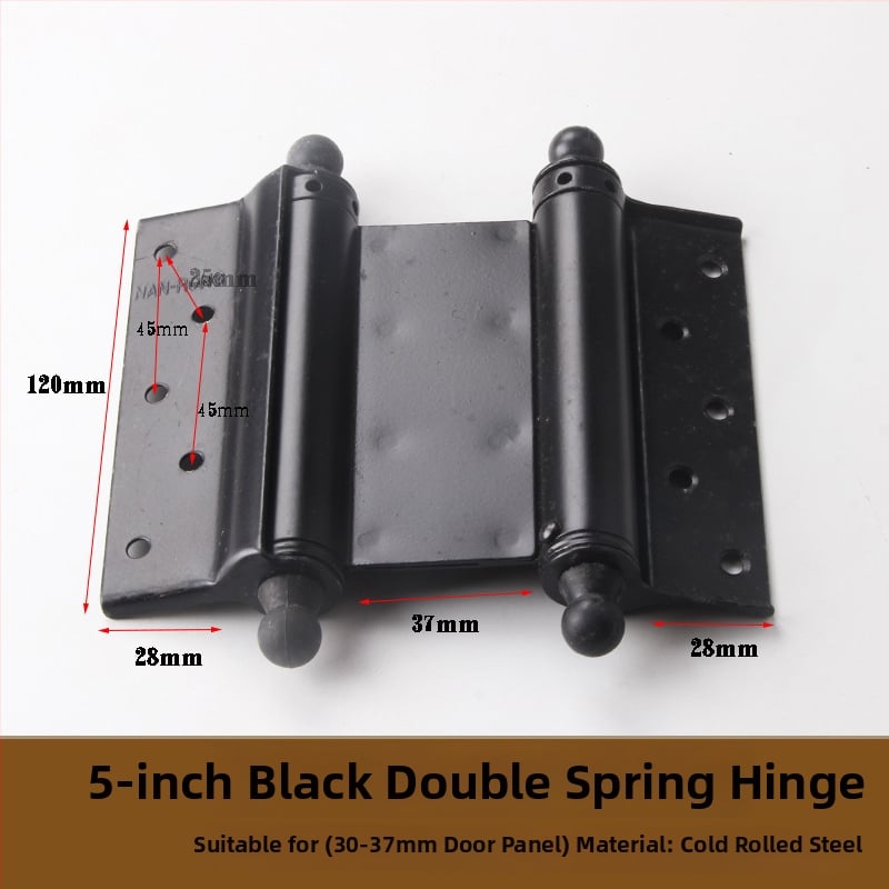 Ανοξείδωτος μεντεσές πόρτας διπλής κατεύθυνσης με ελατήριο, για πόρτες από ξύλο ή με πλαίσιο γυαλιού, αριστερό/δεξί άνοιγμα, αυτόματο κλείσιμο