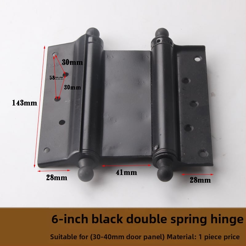 Ανοξείδωτος μεντεσές πόρτας διπλής κατεύθυνσης με ελατήριο, για πόρτες από ξύλο ή με πλαίσιο γυαλιού, αριστερό/δεξί άνοιγμα, αυτόματο κλείσιμο