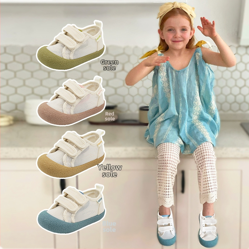 TOPSTAR Djeca mrežaste tenisice s Velcro - Unisex, Nizak gornji dio, Prozračan, TPR potplat