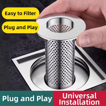 Nehrđajući čelični filter odvodnje za kupaonicu – filter za dlake, sprječava blokadu i neugodan miris, mreža za umivaonik