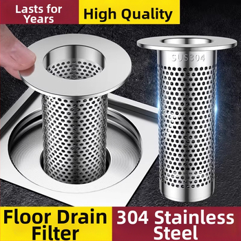 Nehrđajući čelični filter odvodnje za kupaonicu – filter za dlake, sprječava blokadu i neugodan miris, mreža za umivaonik