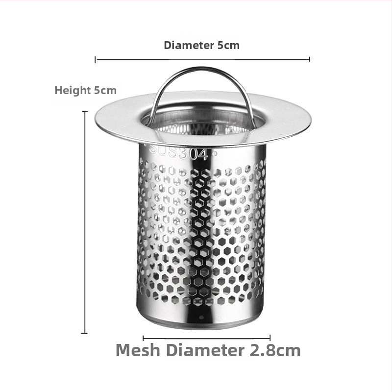 Nehrđajući čelični filter odvodnje za kupaonicu – filter za dlake, sprječava blokadu i neugodan miris, mreža za umivaonik
