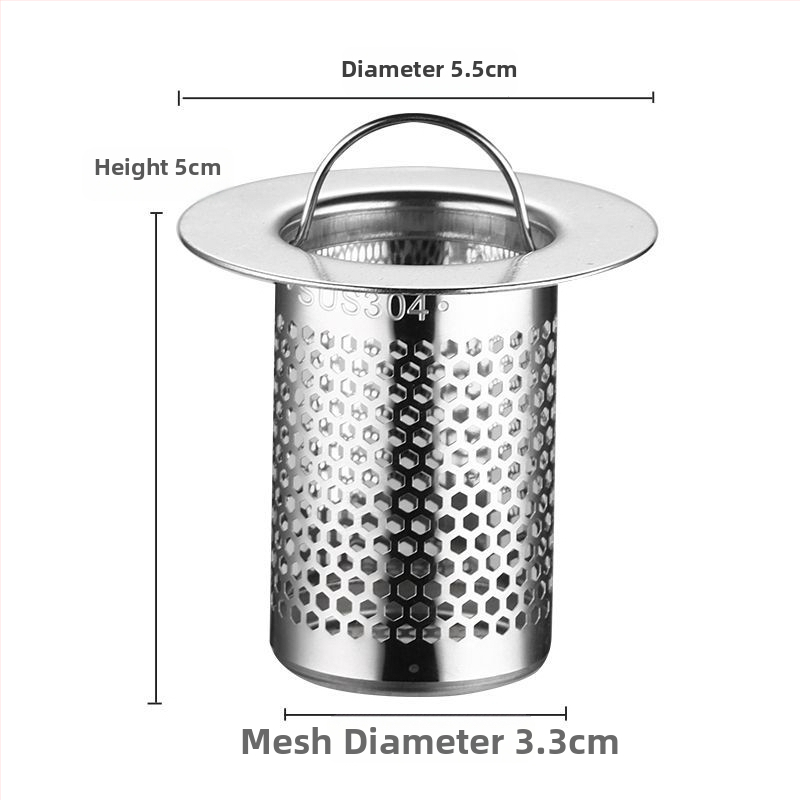 Nehrđajući čelični filter odvodnje za kupaonicu – filter za dlake, sprječava blokadu i neugodan miris, mreža za umivaonik