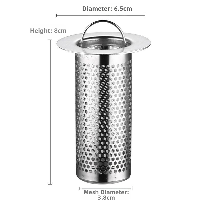 Nehrđajući čelični filter odvodnje za kupaonicu – filter za dlake, sprječava blokadu i neugodan miris, mreža za umivaonik