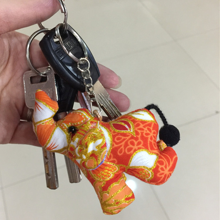 Ключодържател със слон, памучна тъкан, стил карикатура, марка Taimi