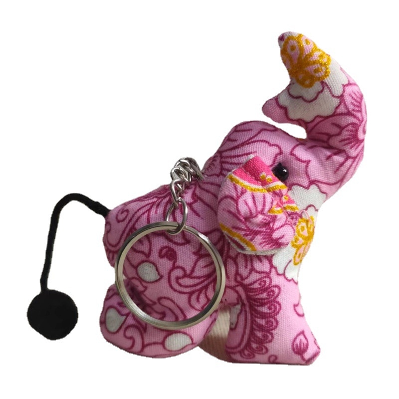 Ключодържател със слон, памучна тъкан, стил карикатура, марка Taimi