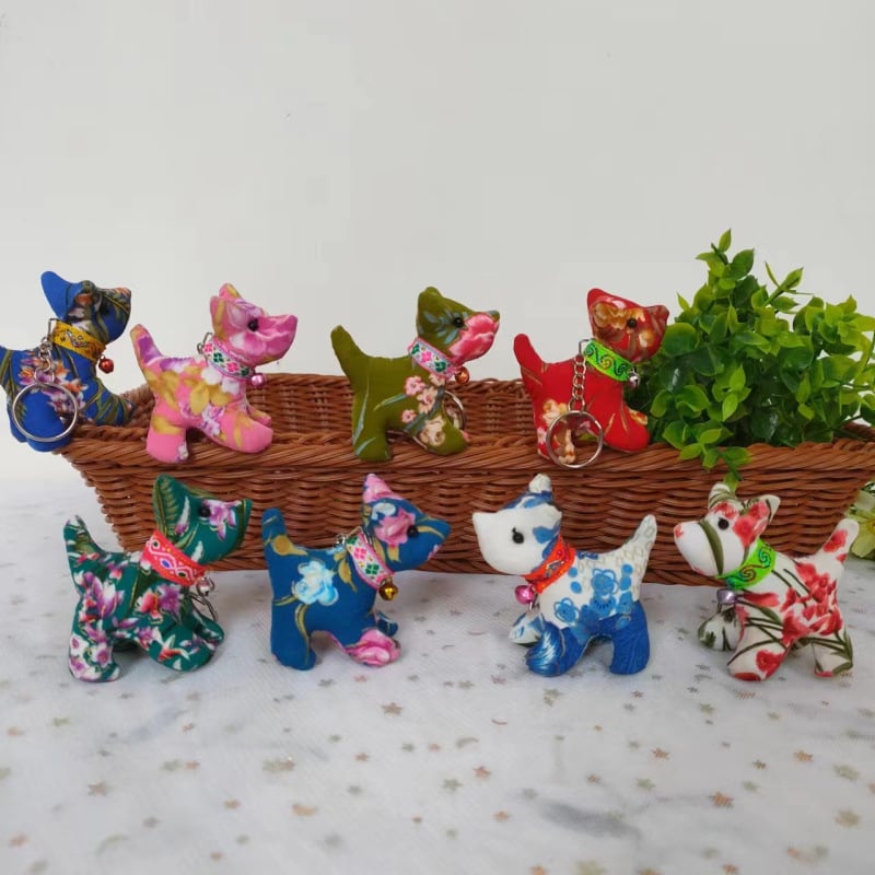 Ключодържател със слон, памучна тъкан, стил карикатура, марка Taimi