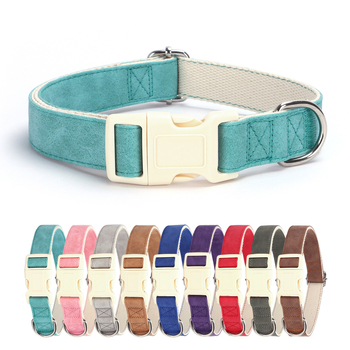 Bőr kutya nyakörv és póráz készlet, állítható, Glow Castle / Flash Castle márka