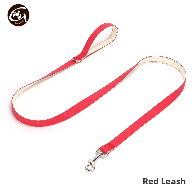 Bőr kutya nyakörv és póráz készlet, állítható, Glow Castle / Flash Castle márka