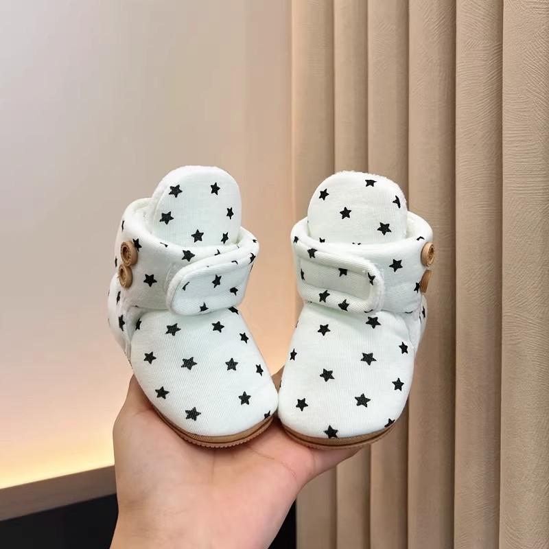 Bebe cipele za prve korake s protukliznom gumom, zatvarač Velcro, debeli plišani unutarnji dio, unisex, zima