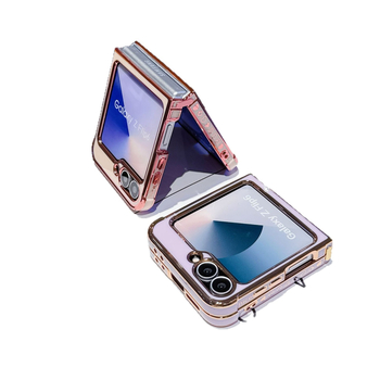 Carcasă TPU pentru seria Samsung Fold, cu inimă lateral electroplatinată - rezistență la uzură, protecție anti-cădere, personalizabilă, compatibilă cu Flip6/Flip5/7FE