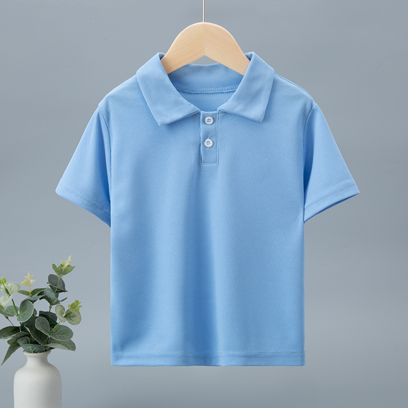 Παιδικό πόλο μπλουζάκι, χαλαρό στυλ, ριγέ εκτύπωση, ύφασμα από μείγμα συνθετικών ινών, για παιδιά 3–8 ετών