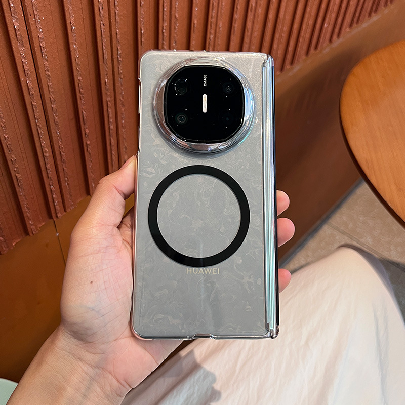 Pouzdro Huawei Mate X7, priehľadný PC, UV odolné, odolné voči poškriabaniu, magnetické prichytenie, dvojité okraje