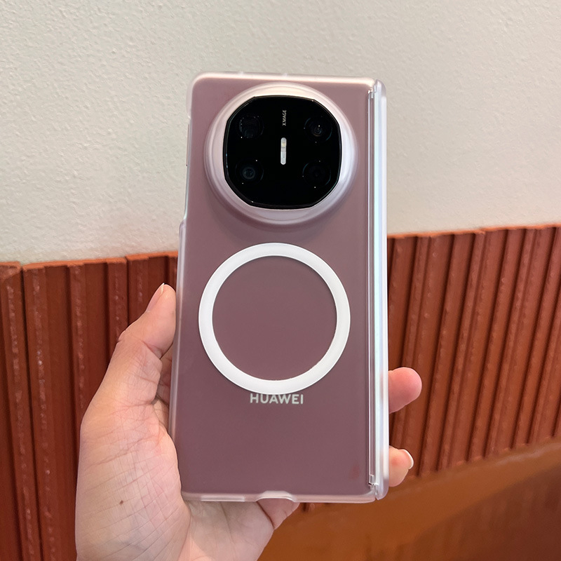 Pouzdro Huawei Mate X7, priehľadný PC, UV odolné, odolné voči poškriabaniu, magnetické prichytenie, dvojité okraje