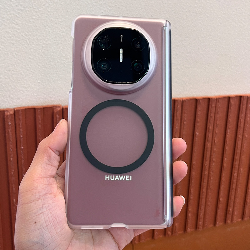 Pouzdro Huawei Mate X7, priehľadný PC, UV odolné, odolné voči poškriabaniu, magnetické prichytenie, dvojité okraje