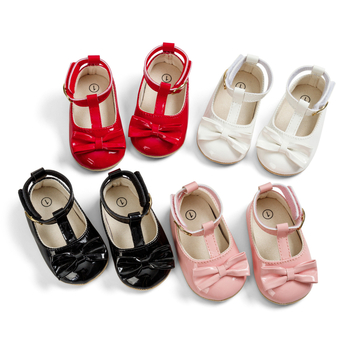 Pantofi pentru fetițe bebeluțe – stil prințesă, partea superioară PU artificial, talpă moale, vârste 12-36 luni și 24-48 luni