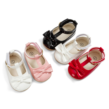 Pantofi pentru fetițe bebeluțe – stil prințesă, partea superioară PU artificial, talpă moale, vârste 12-36 luni și 24-48 luni