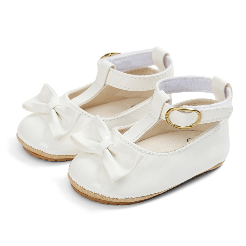 Pantofi pentru fetițe bebeluțe – stil prințesă, partea superioară PU artificial, talpă moale, vârste 12-36 luni și 24-48 luni