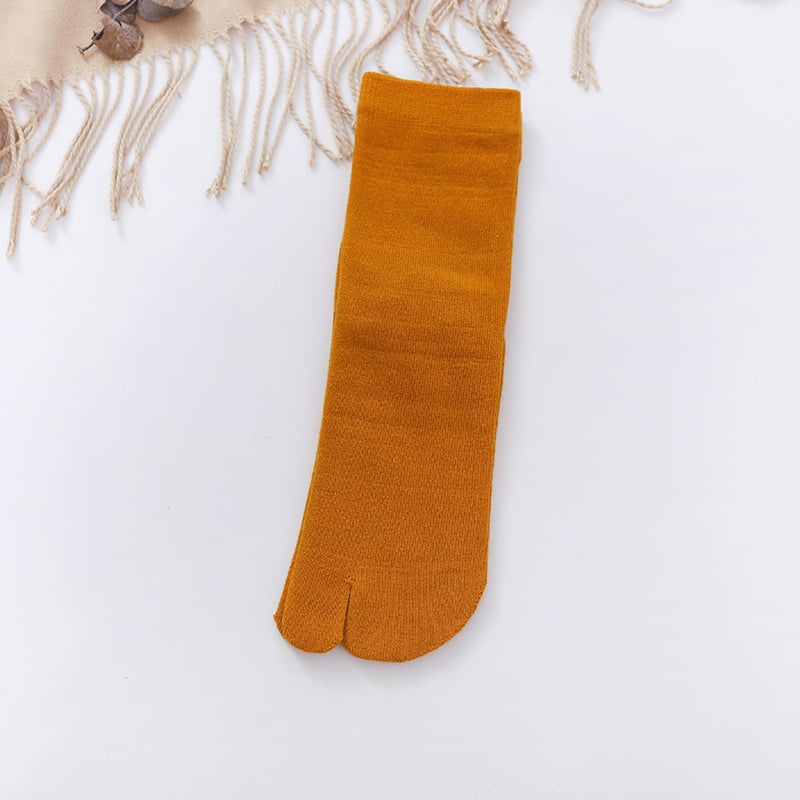 Дамски и мъжки чорапи с разделени пръсти, японски стил tabi, средна дължина, памук, абсорбират пот и намаляват триенето