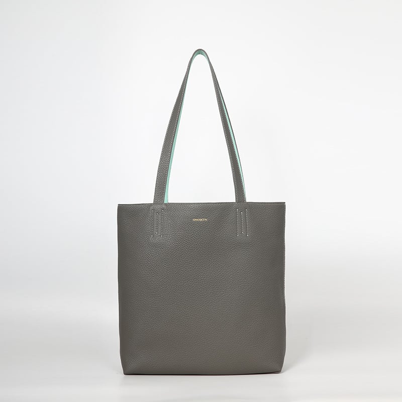 Geantă Tote din piele de primă clasă, formă de dumpling, stil pentru navetă, fermoar, căptușeală din bumbac