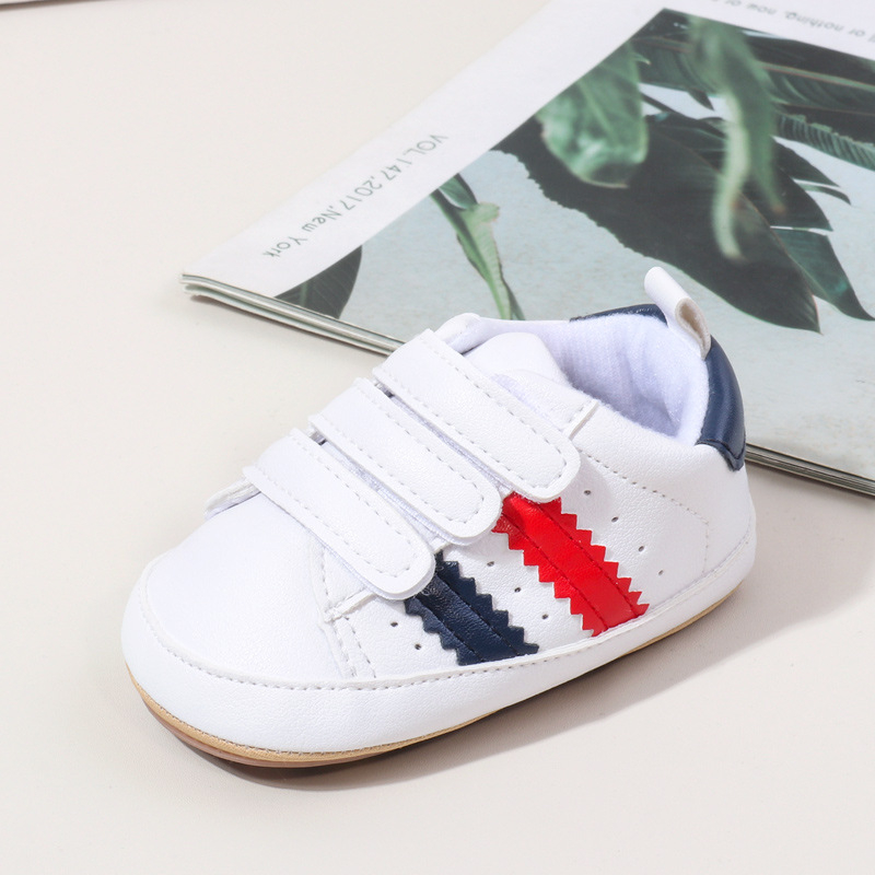 Unisex cipele za bebe i malu djecu, gornji dio od sintetičke kože, Velcro zatvarač, protuklizna i otporna na habanje potplata, za 12–36 mjeseci BYQ4176