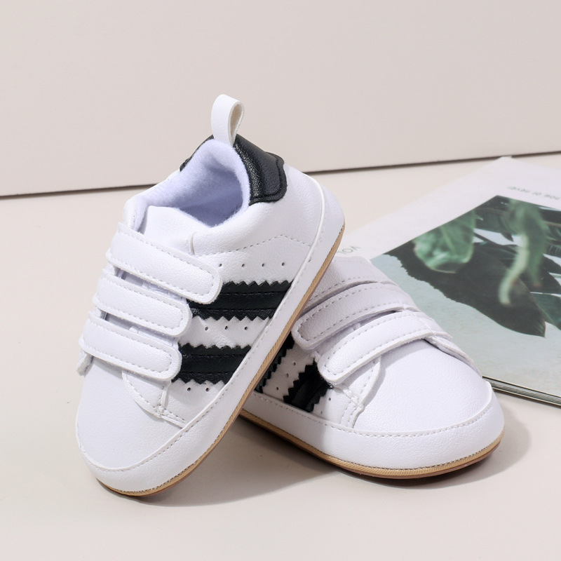Unisex cipele za bebe i malu djecu, gornji dio od sintetičke kože, Velcro zatvarač, protuklizna i otporna na habanje potplata, za 12–36 mjeseci BYQ4176