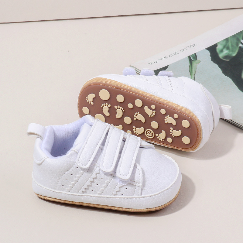 Unisex cipele za bebe i malu djecu, gornji dio od sintetičke kože, Velcro zatvarač, protuklizna i otporna na habanje potplata, za 12–36 mjeseci BYQ4176