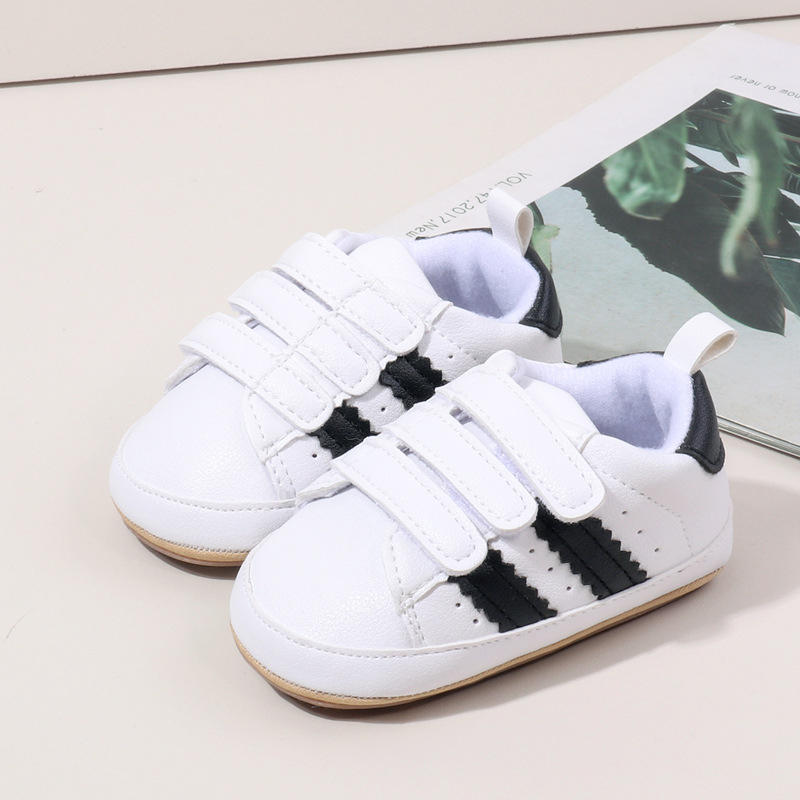 Unisex cipele za bebe i malu djecu, gornji dio od sintetičke kože, Velcro zatvarač, protuklizna i otporna na habanje potplata, za 12–36 mjeseci BYQ4176