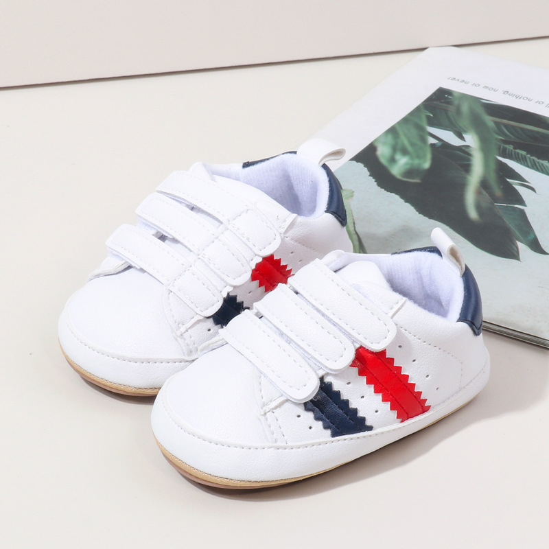 Unisex cipele za bebe i malu djecu, gornji dio od sintetičke kože, Velcro zatvarač, protuklizna i otporna na habanje potplata, za 12–36 mjeseci BYQ4176