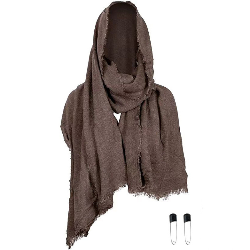 Srednjovjekovni kapuljačasti plašt za cosplay, renesansni vintage stil, konopno platno 70–80%, ostalo <30%, marka Astral Domain