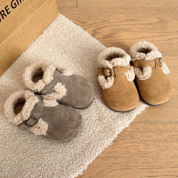 Dječje cipele s flis podstavom, Birkenstock stil, kopča na čičak, protuklizna podloga, nubuk koža, za 6–36 mjeseci