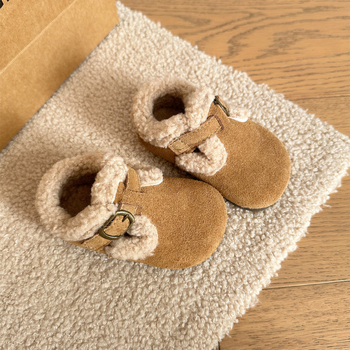 Dječje cipele s flis podstavom, Birkenstock stil, kopča na čičak, protuklizna podloga, nubuk koža, za 6–36 mjeseci