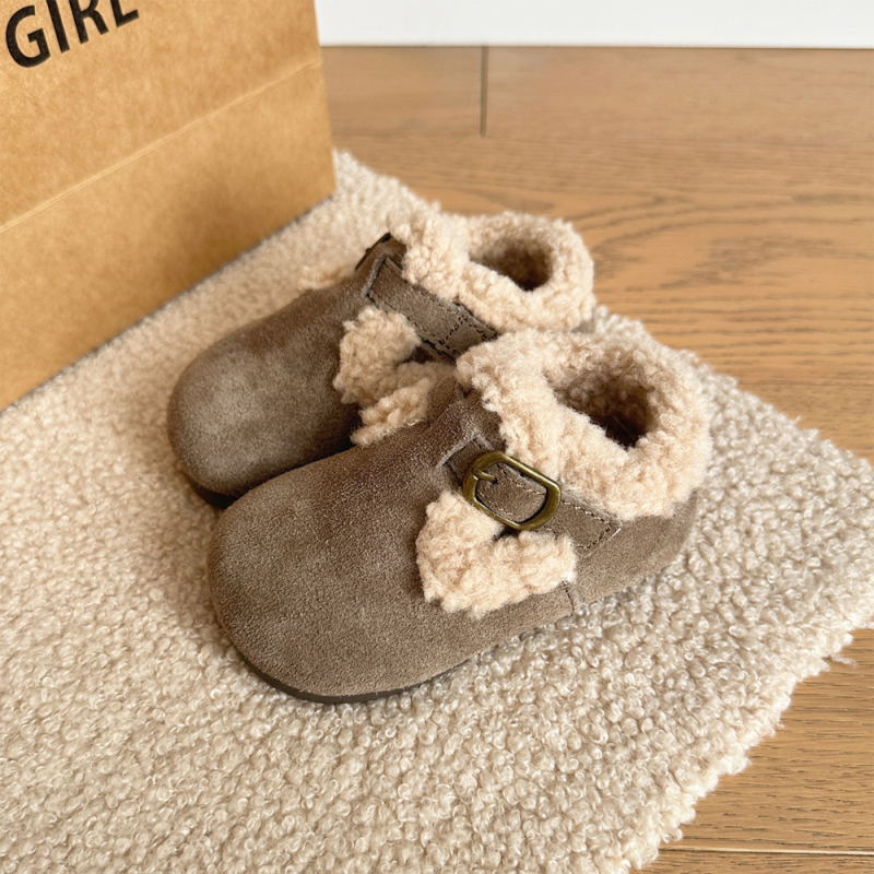 Dječje cipele s flis podstavom, Birkenstock stil, kopča na čičak, protuklizna podloga, nubuk koža, za 6–36 mjeseci