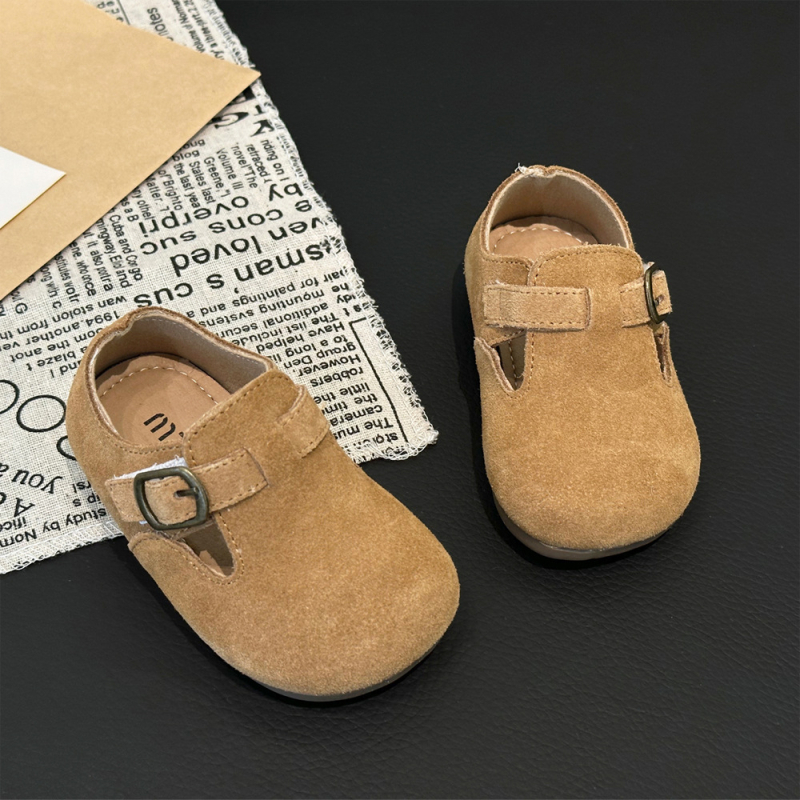 Dječje cipele s flis podstavom, Birkenstock stil, kopča na čičak, protuklizna podloga, nubuk koža, za 6–36 mjeseci