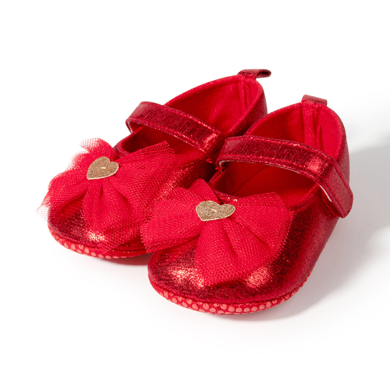 Cipele za bebe za prvi korak, Princess stil, PU gornji dio, Velcro zatvaranje, prozračne i protiv klizanja