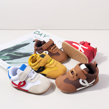 Cipelice za bebe Unisex PU+Poliester gornji dio, prozračna masaža, Velcro zatvarač (12-36 mjeseci)