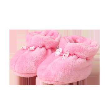 Pantofi pentru bebeluși 6–12 luni, unisex — partea superioară din bumbac, talpă din bumbac, branț din material textil, model desen animat