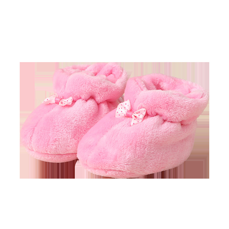 Pantofi pentru bebeluși 6–12 luni, unisex — partea superioară din bumbac, talpă din bumbac, branț din material textil, model desen animat